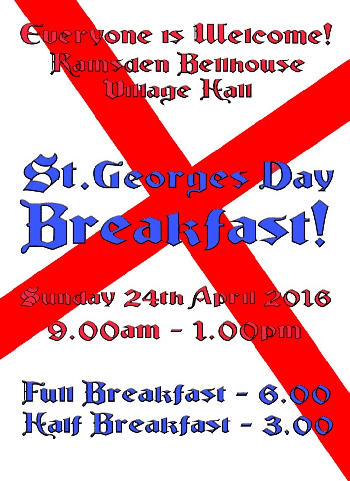 St.George's Day Breakfast Poster